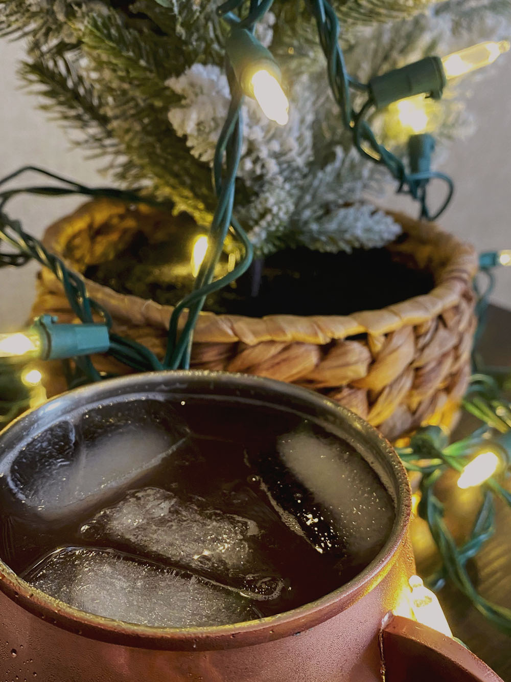 Holiday cocktail mule recipe for celebrating holidays at the beach