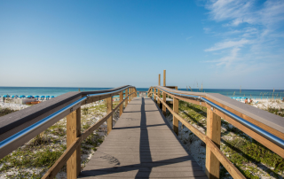 boardwalk to the beach at Azure